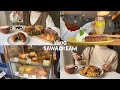 vlog〰︎自分を甘やす充実した日常🥐¦大阪カフェ巡り.シリアルパンケーキ🧸.夜カフェ.淡色カフェ¦一人暮らし社会人の食事記録
