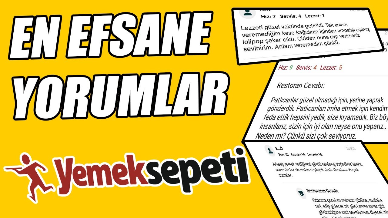 Yemek Sepeti En Efsane Yorumlar Gulmek Garanti Yemeksepeti Youtube