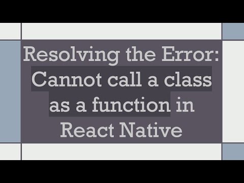 Resolving the Error: