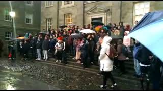 TCD Students Chanting Education for the masses, not just for the ruling classes
