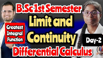 Greatest Integral Function|Limit & Continuity! Day-2 #bedkdian #mjpru #bsc1stsemester
