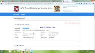 GTU how registration pmms portal / related your last year project screenshot 3