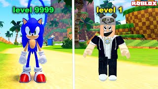 Koş ve Sonic Ol!! Sonic Oyunu - Panda ile Roblox Sonic Speed Simulator