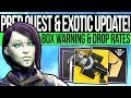 Destiny 2 | EXOTIC UPDATE & QUEST WARNING! Box Unlocks, Special Bounty, Forge Drop Confirmed & More Mp3
