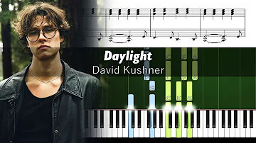 David Kushner - Daylight - Accurate Piano Tutorial with Sheet Music