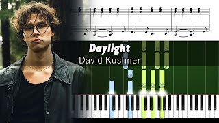 David Kushner - Daylight - Accurate Piano Tutorial with Sheet Music chords