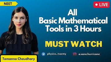 All Basic Mathematical Tools for NEET 2022 in 3 Hours | Must Watch | Tamanna Chaudhary
