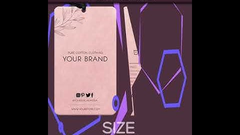 Printable Hang Tag Design Template | Downloadable Product Label Template | Hang Tag Labels