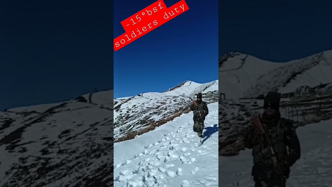 bsf soldiers duty in kashmir -15°