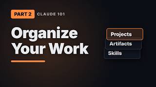 Projects, Artifacts & Skills — Organize Your Claude Work