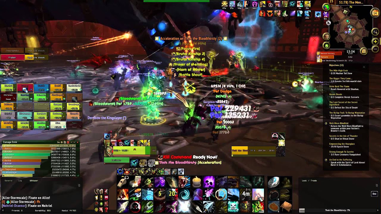 Wow 5.4.8 Beast Mastery Hunter one button macro Soo 25man Thok The ...
