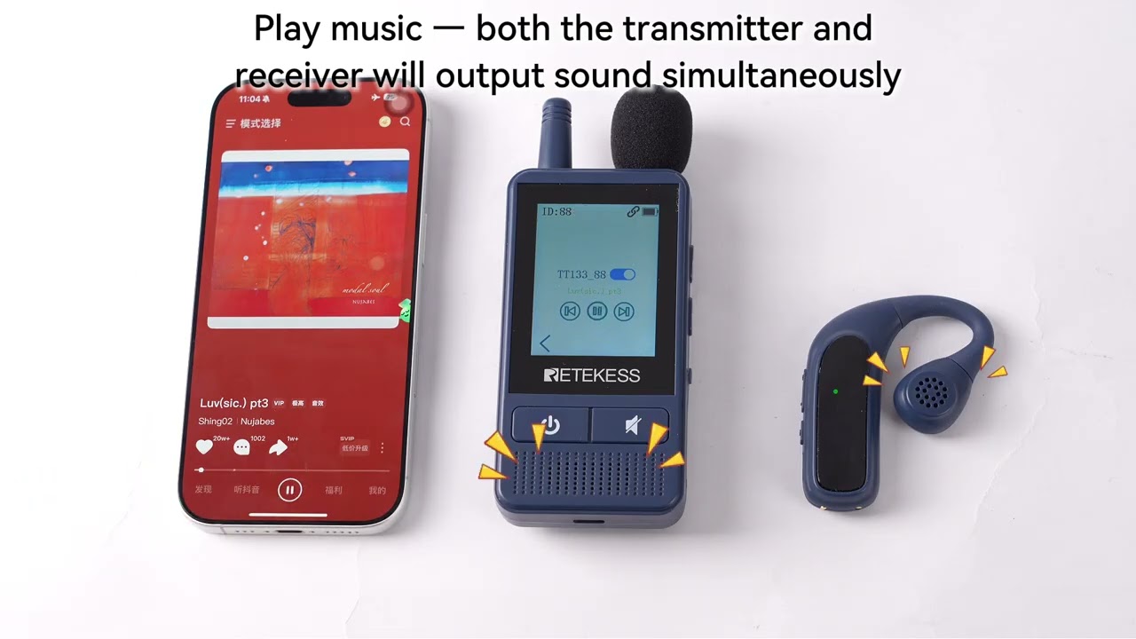 TT133 Smart Touchscreen Guide System for Groups, Dual-Screen Battery Display, Fast Charging, Recording and Playback, Bluetooth, AUX Input, Clear Audio for City Tours, Sightseeing, International Meetings