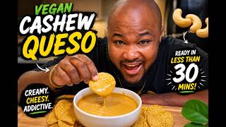 I made QUESO out of CASHEWS 😂🌱🧀 #PhatVegan #VeganQueso #VeganRecipes #vegan #food #foodie #recipe