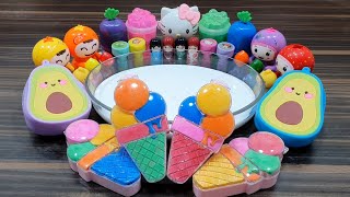 Mixing Clay Foam Glitter Into Glossy Slime Satisfying Slime Video Ali Slime