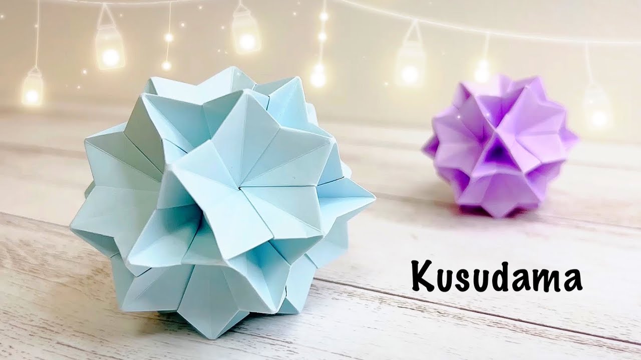 折り紙 お花みたいな星のくす玉を作ってみた!作り方/How to make a star kusudama with origami.Modular origami.paper craft.