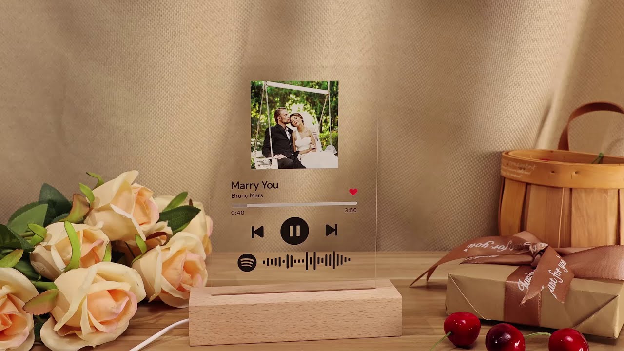 Custom Spotify Glass Music Plaque