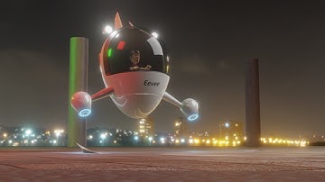 Spaceship scene (in Blender 2.8 Beta)