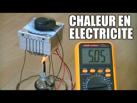 Conversion directe de chaleur en électricité grace à l'effet Seebeck !