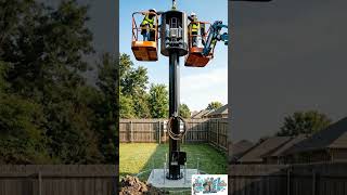 Building a STEALTH 5G Small-Cell Pole in a Backyard #Construction #SmallCell #Engineering #Telecom