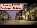 Dashcam driving in Tromsø, Norway. January 1 , 2020.