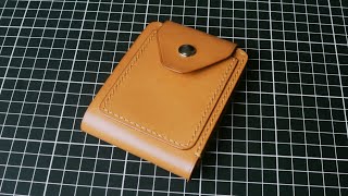 Handmade Leather Minimalist Bifold wallet | DIY | Free PDF Pattern