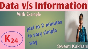 Data Vs Information | Difference between Data and Information
