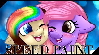Splatter Paw and Pastel Moon - MLP SpeedPaint [Commission]