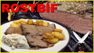 Roast beef, potatoes and horseradish mayonnaise
