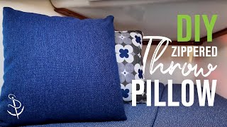 Sew your own Throw Pillows with a Zipper opening