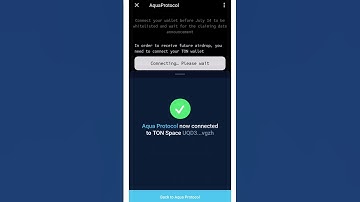 How to  ton wallet  connect in aqua protocol telegram🥰 #crypto #bots #minning #aquaprotocol #wallet