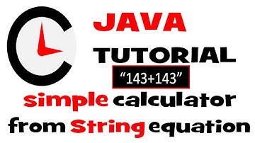 Minute Code: JAVA Simple Calculator from String equation
