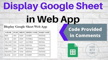 Display Google Sheet in Web App