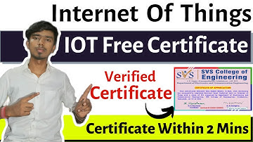 IOT Free Certificate | Internet Of Things Certificate | Free Certificate #cracktech