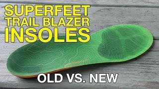 Superfeet Trail Blazer Insoles - Old vs 