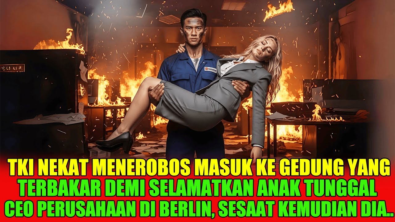KISAH NYATA‼️TKI MENYELAMATKAN ANAK TUNGGAL PEWARIS CEO JERMAN TERJEBAK DI KEBAKARAN KANTORNYA