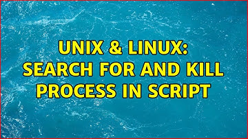 Unix & Linux: Search for and kill process in script