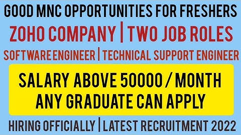 Zoho Crop Chennai | Technical Support | SW Engineer | Freshers | Tamil | Latest Jobs 2022