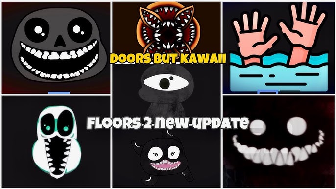 DOORS but Kawaii Sticker for Sale by whatcryptodo