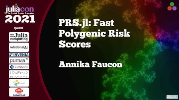 PRS.jl: Fast Polygenic Risk Scores | Annika Faucon | JuliaCon2021