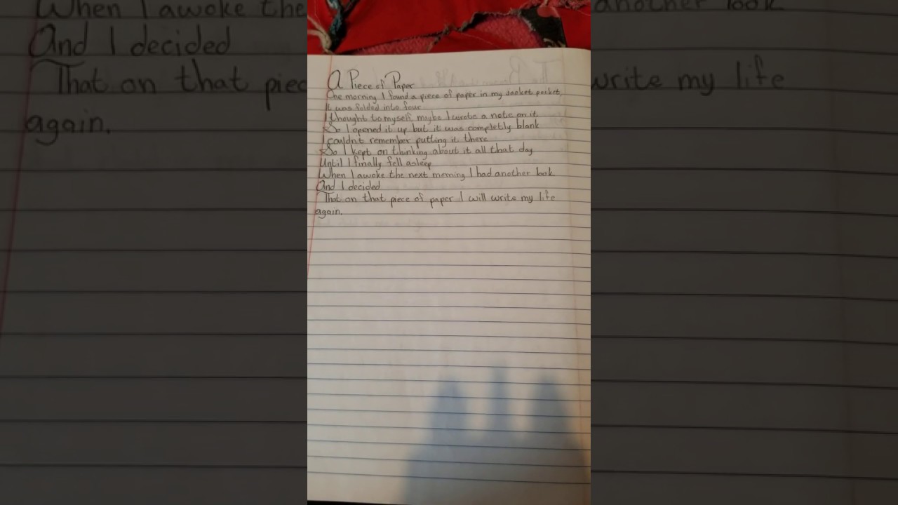A Piece Of Paper YouTube A Piece Of Paper YouTube