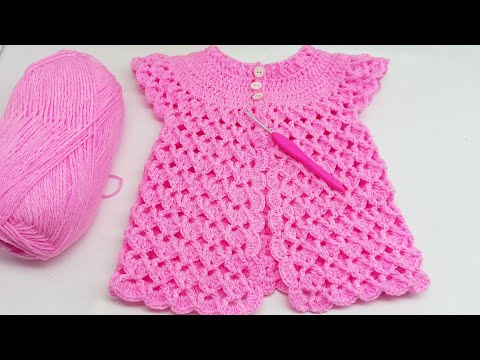 Tığ İşi Örgü crochet baby jacket ,Tığ işi bebek yelek hırka ceket modeli