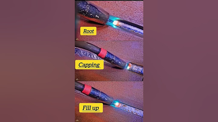 MIG welding a root , fill and cap.