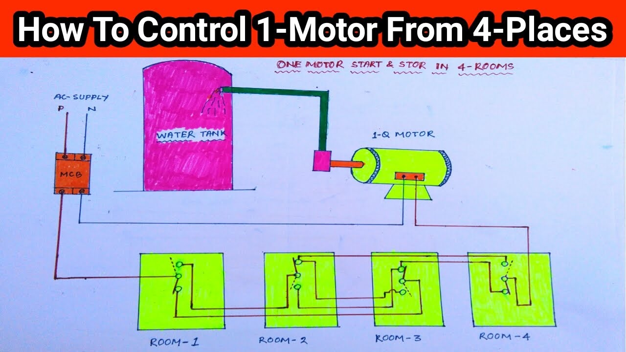 How to Start and Stop Your Water Pump From 4-Rooms Using 2-Way Switches ...