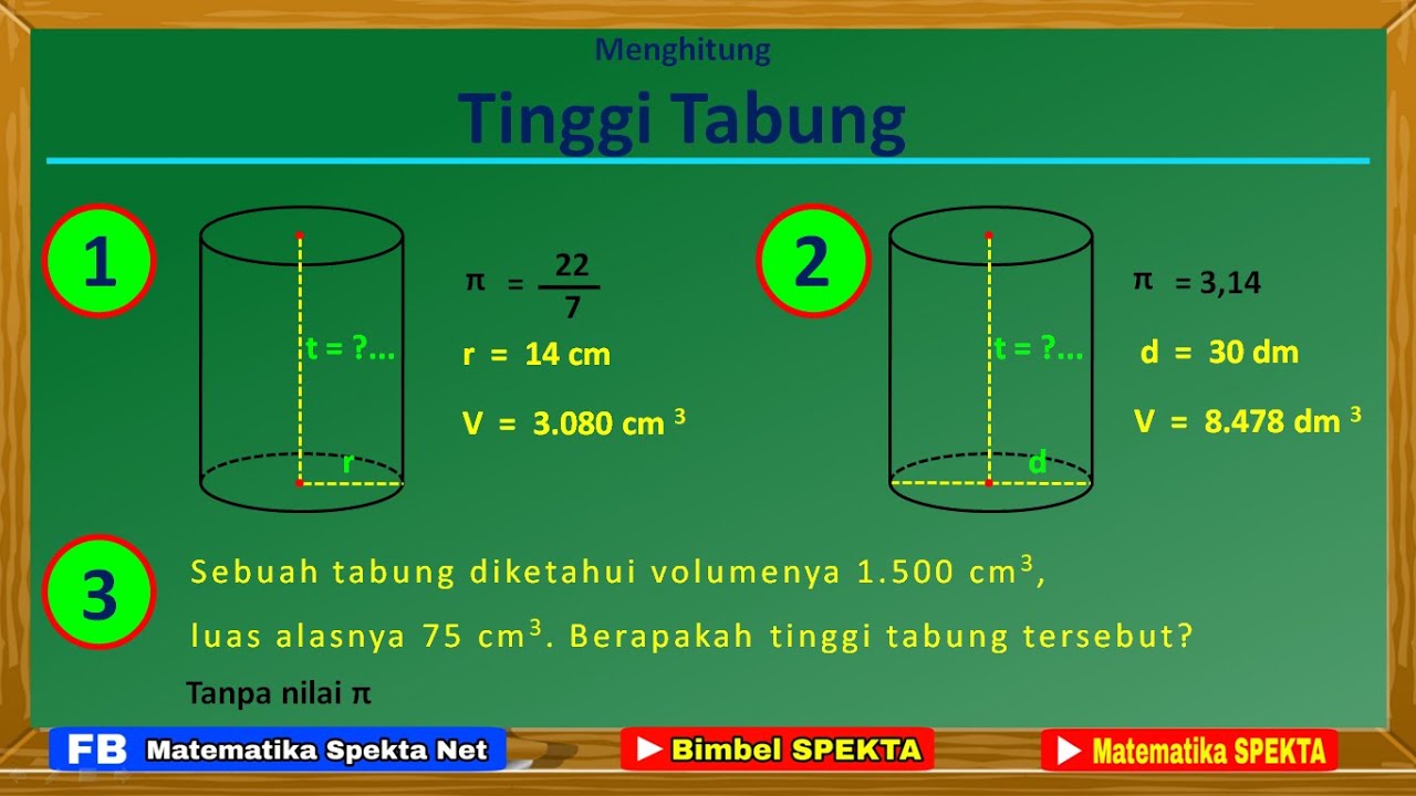 Cara Menghitung Tinggi Tabung