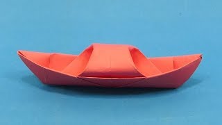 How To Make a Traditional Sampan Paper Boat - Origami Canoe Making For Toy Player - DIY Paper Toys