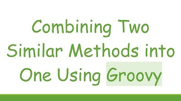 Combining Two Similar Methods into One Using Groovy