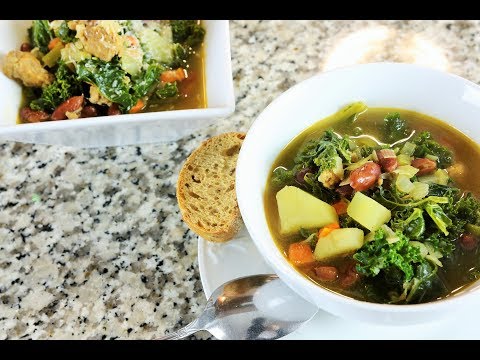 Vídeo: Una Receta Asequible De Almuerzo De Col Rizada, Tomate Y Sopa De Frijoles Blancos