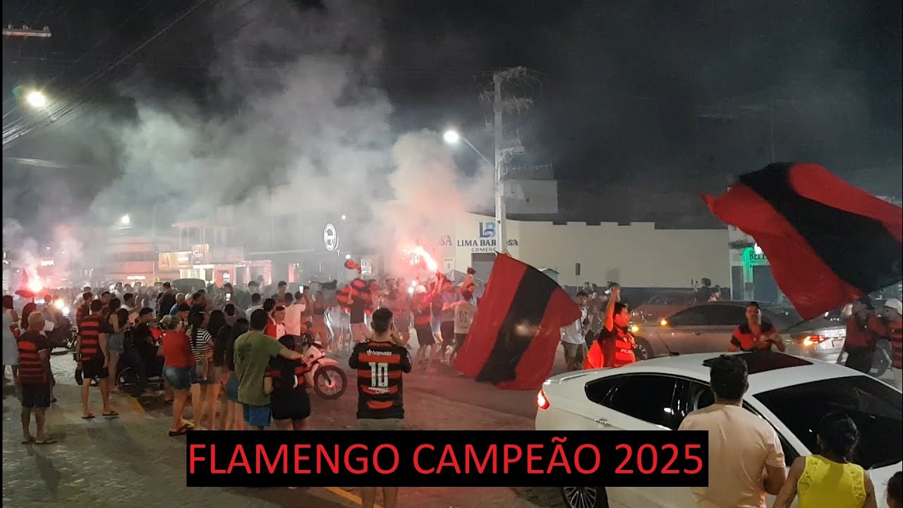 FLAMENGO CAMPEÃO 2025 MULTIDÃO VÃO AS RUAS DE BELÉM- PB