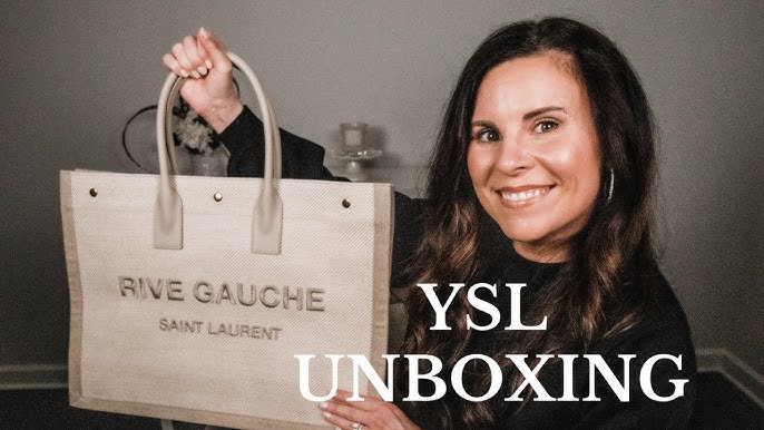 SAINT LAURENT RIVE GAUCHE LINEN BAG UNBOXING