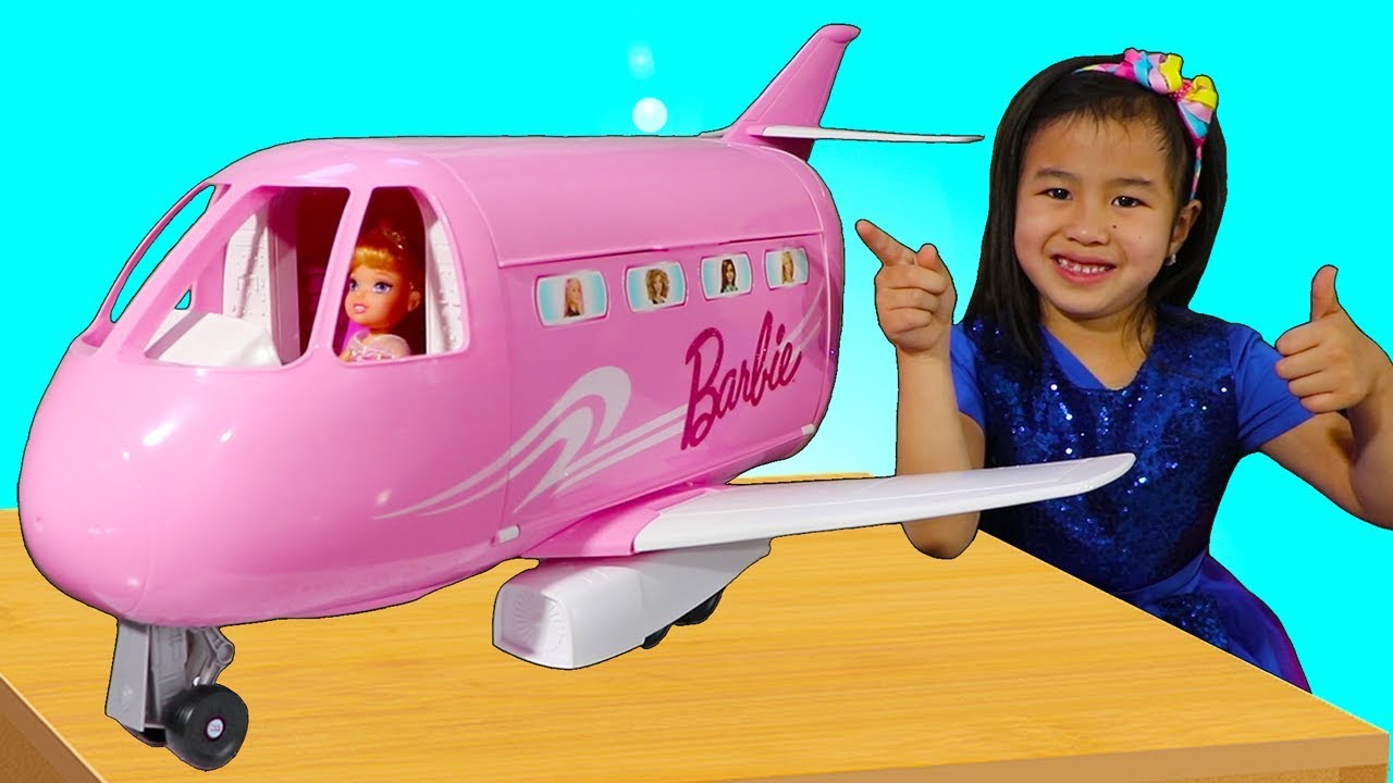 Jannie Pretend Play with Barbie Toy Plane 